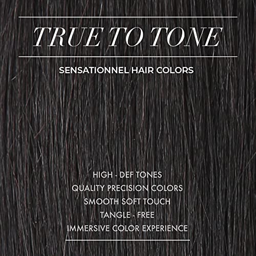 Sensationnel What lace 13x6 Wigs - glenna lacefrontal hand tied glueless synthetic with natural density preplucked hairline (1B OFFBLACK)