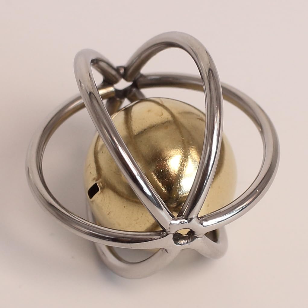 Fosrion Heavy Duty Stainless Steel Bird Toy for Large Parrots - Chew-Proof Foraging Ball with Bell for Macaws, Cockatoos, African Greys (Large)