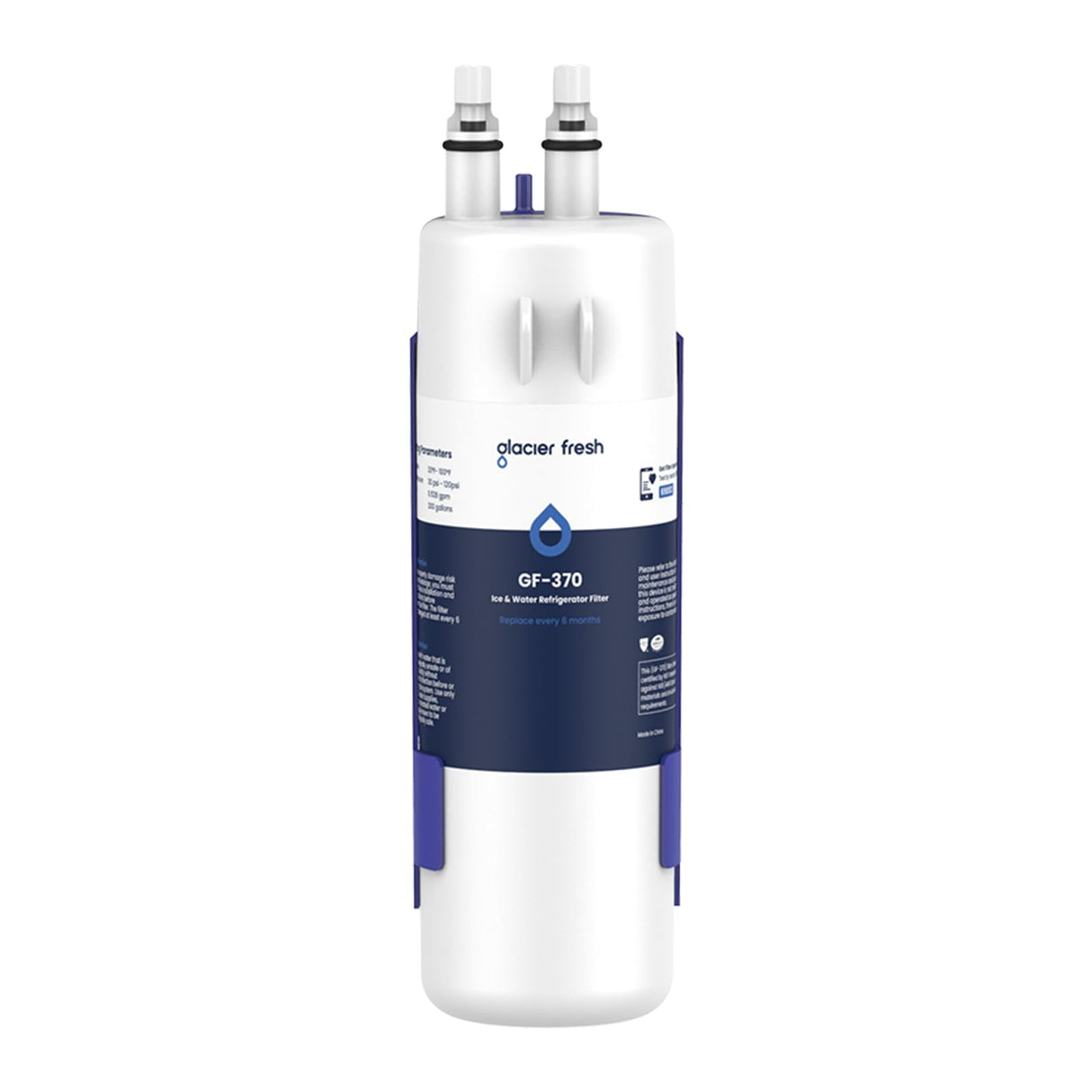 GLACIER FRESH W1029537A Refrigerator Water Filter Compatible with W10295370A, EDR1RXD1, Filter 1, W10295370, P4RFWB, P8RFWB2L, 46-9930, 46-9081 Refrigerator Water Filter 1 Pack