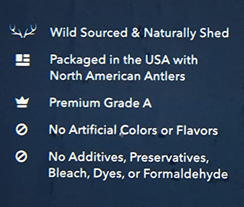 Wag Split Elk Antler, Naturally Shed, Long Lasting for Aggressive Chewers, Large (Best for Dogs 30-45 lbs)