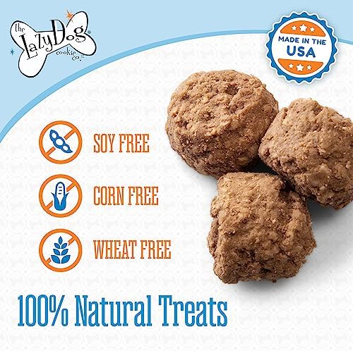 The Lazy Dog Cookie Co. Soft Dog Treats, Mutt Mallows Strawberry Smoochies, for Small, Medium and Large Dogs, Wheat-Free, Baked in The USA, 5 oz. (Pack of 2) Strawberry