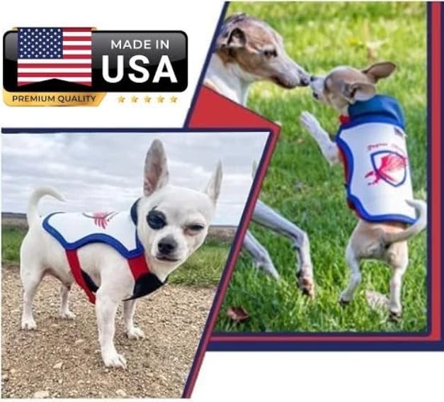 Raptor Shield Puncture Resistant Pet Vest for Small Dogs β Talon-Proof Protection Against Attacks by Coyotes, HawksBirds of Prey, Made in The USA, Four Sizes β Medium, 7-11.5 lbs, Chest 13.5 to 17"
