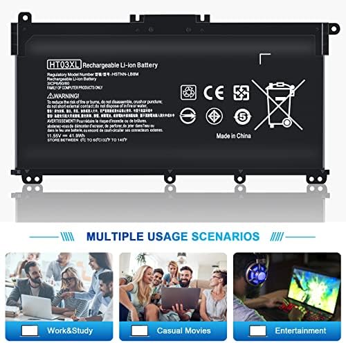 HTO3XL Laptop Replacement L11119-855 HT03XL Battery for HP Pavilion 14 15 17 15-CS 15-DA 15-DB Series 15-DA0012DX 14-CE0068ST 15-CS3073CL 15-CS3153CL 15-CS2064ST 15-DA0014DX Fits HT03041XL HSTNN-LB8M