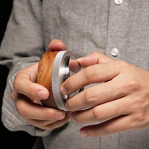 54mm Espresso Distribution Tool Stainless Steel Adjustable Wooden Coffee Distributor Compatible with Breville Espresso Machine Accessories