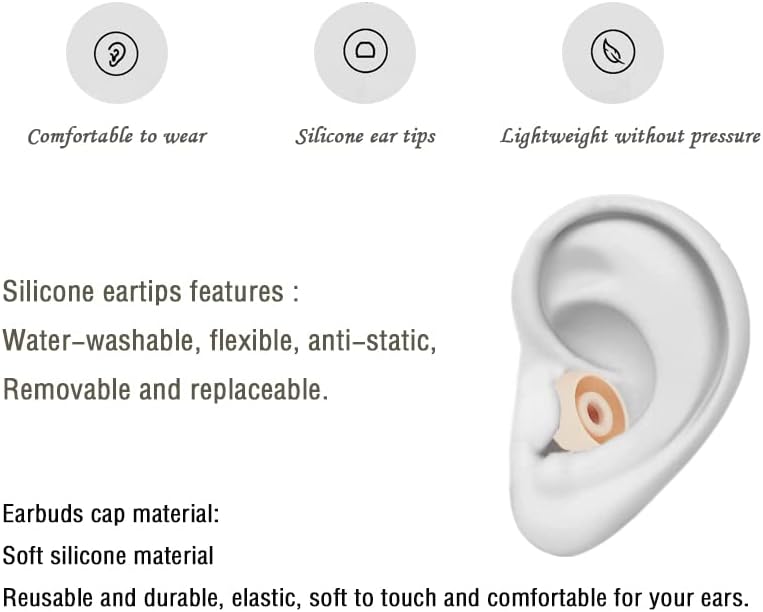 Silicone Earbud Replacement Tips Compatible with Powerbeats Pro Beats Wireless Earphone Headphones,4 Pairs Replacement Earbuds Cap