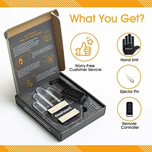 Car Accessories for Men, Car Middle Finger Light with Remote - Give The Bird & Wave & Love to Drivers - Truck Accessories, Finger Flicker LED Hand Gesture Signs, Ideal Gift for Men and Women