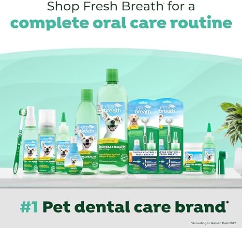 TropiClean Fresh Breath Dental Foam Spray for Dogs & Cats | Quick Breath Freshener and Teeth Cleaning Solution | Made in The USA | 4.5oz.