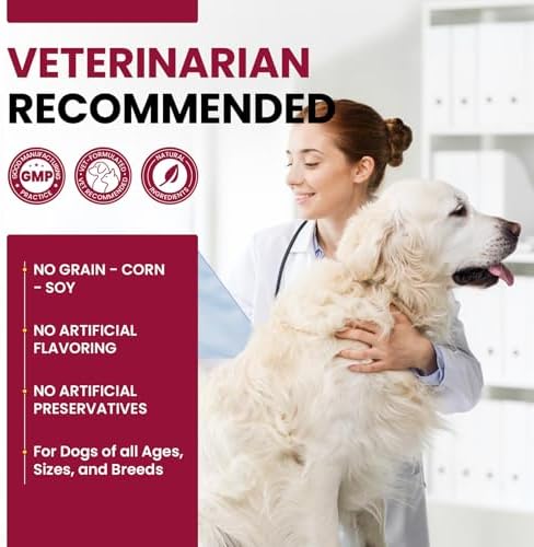 Glucosamine for Dogs Hip and Joint Supplement Chews, Chondroitin Joint Supplement for Dogs, Wuffe Joint Chews for Dogs, Dog Joint Supplement for Pain Relief with MSM, Turmeric - Chicken Flavor- 180 Ct