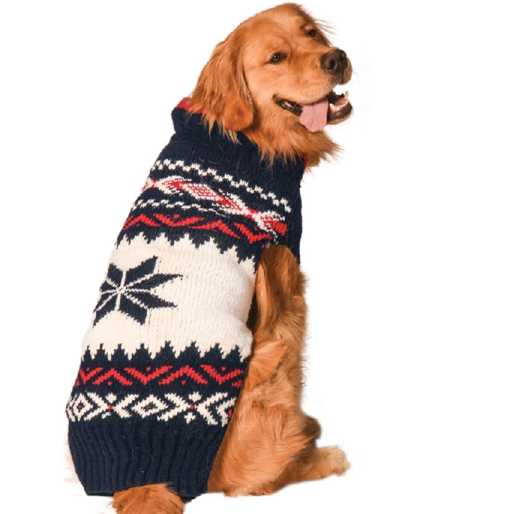 Chilly Dog Navy Vail Dog Sweater (XX-Small)
