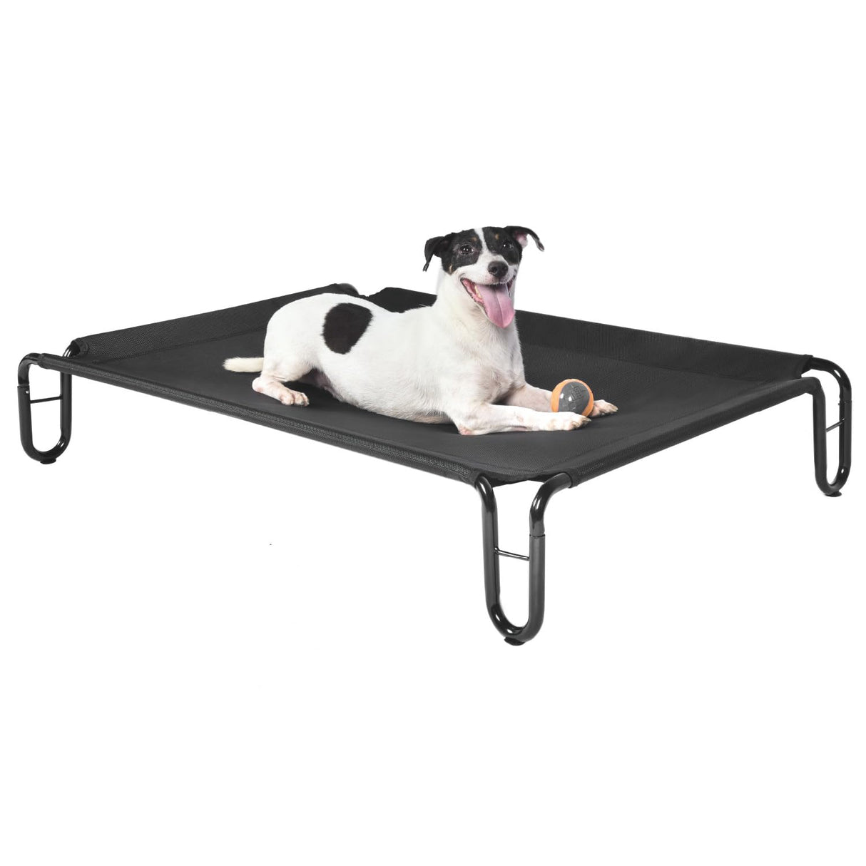 pettycare Outdoor Elevated Dog Bed Cot, Raised Dog Cots Beds, No Screws, Stable Frame & Durable Supportive Teslin Recyclable Mesh, Breathable, Indoor and Outside Pet Beds, Fits up to 40 lbs