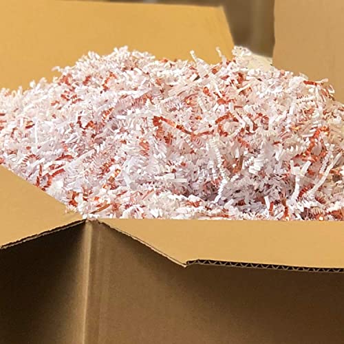 Mrs Fizz Crinkle Cut Paper Shred Filler for Packing and Filling Gift Baskets (2 LB) Orange