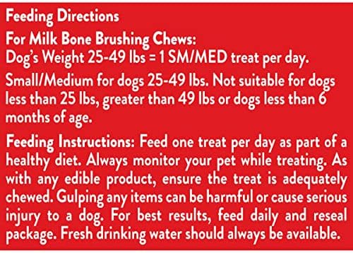 Milk-Bone Fresh Breath Brushing Chews, 9 Small/ Medium Daily Dental Dog Treats (Pack of 5) Scrubbing Action Helps Clean Teeth