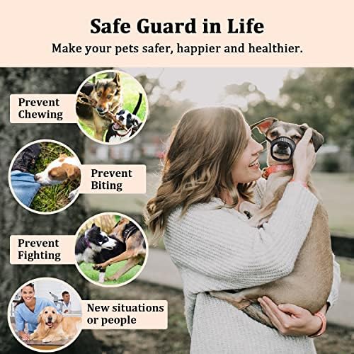 Mayerzon Dog Muzzle, Soft Mesh Muzzles for Small Medium Large Dogs Chihuahua Poodle Husky Labrador Retriever, Breathable Dog Mouth Guard for Biting Chewing Grooming, Allow Panting Drinking (S, Black)