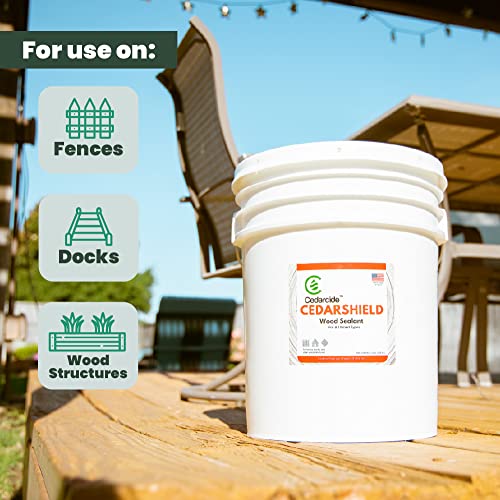 Cedarcide Cedarshield (1 Gallon) | Non-Toxic Wood Treatment and Stabilizer | Protects Wood from Moisture and Decay