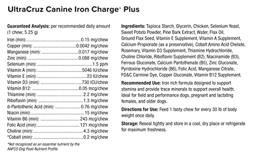 Ultracruz Canine Iron Charge® Plus, 60 Tasty Chews