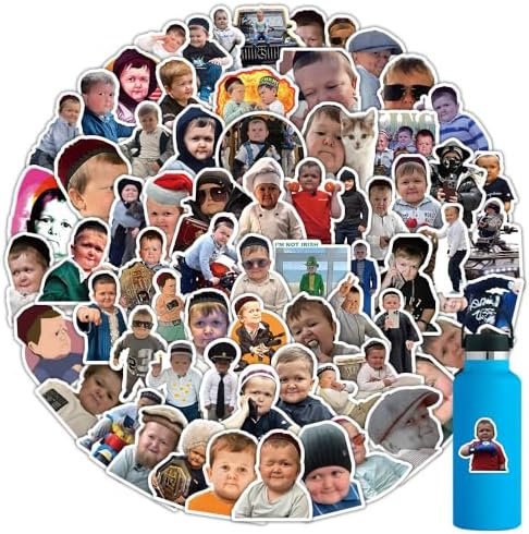 104Pcs Funny Meme Stickers Pack for Water Bottles, Cute and Funny Face Decals for Adult,Vinyl Waterproof Kids Sticker for Laptop,Phone,Hard Hat,Skateboard,Scrapbooking,Christmas Gifts for Kids/Teens