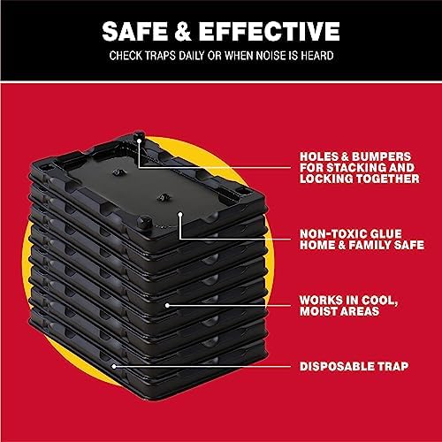 Catchmaster Mouse & Insect Glue Traps 8-Pk, Adhesive Rodent & Bug Catcher, Pre-Scented Mouse Traps Indoor for Home, Sticky Glue Trap for Mice and Insects, Pet Safe Pest Control for House Garage