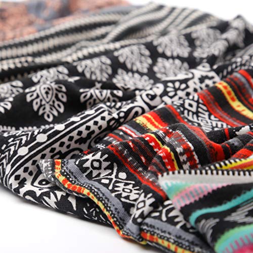 Tobeffect Headbands for Women African Wide Boho Bandeau Knotted Hairbands Workout Yoga Sport Head Wraps Hair Accessories 6 Packs