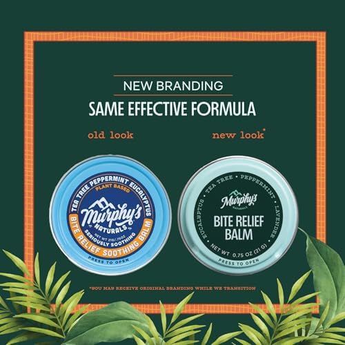 Murphy’s Naturals Insect Bite Relief Balm, Travel-Friendly, Soothes Bug Bites with Plant-Based Oil, Fast-Acting, Easy Application, 0.75oz