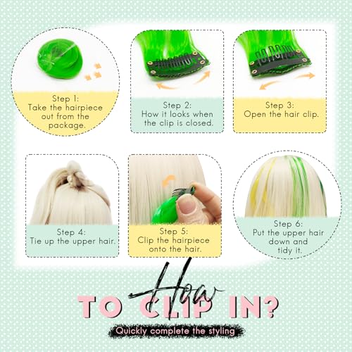Dreamlover Hair Accessories for Girls, Colored Hair Extensions for Kids, 24 Pieces