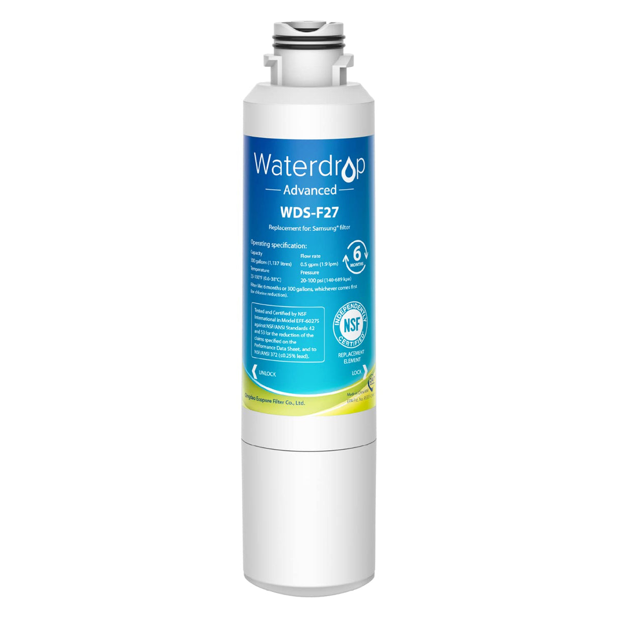 Waterdrop DA29-00020B ๐๐๐
๐๐&๐๐ ๐๐๐ซ๐ญ๐ข๐๐ข๐๐ Water Filter, Replacement for Samsungยฎ HAF-CIN/EXP, DA29-00020A/B, DA29-00020B-1, RF263BEAESR, RF28HMEDBSR, RS25J500DSR, 1 Filter