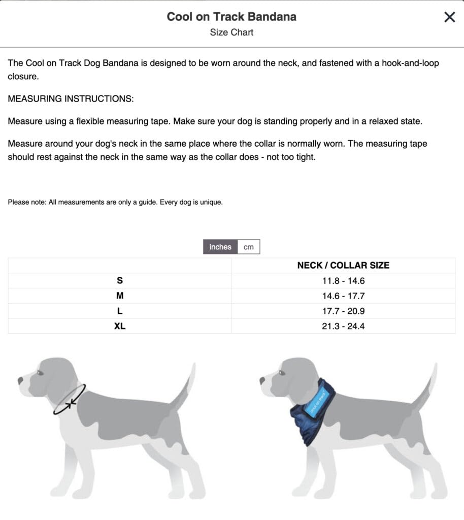 Bandana for Dogs - Cooling Effect by Cool on Track