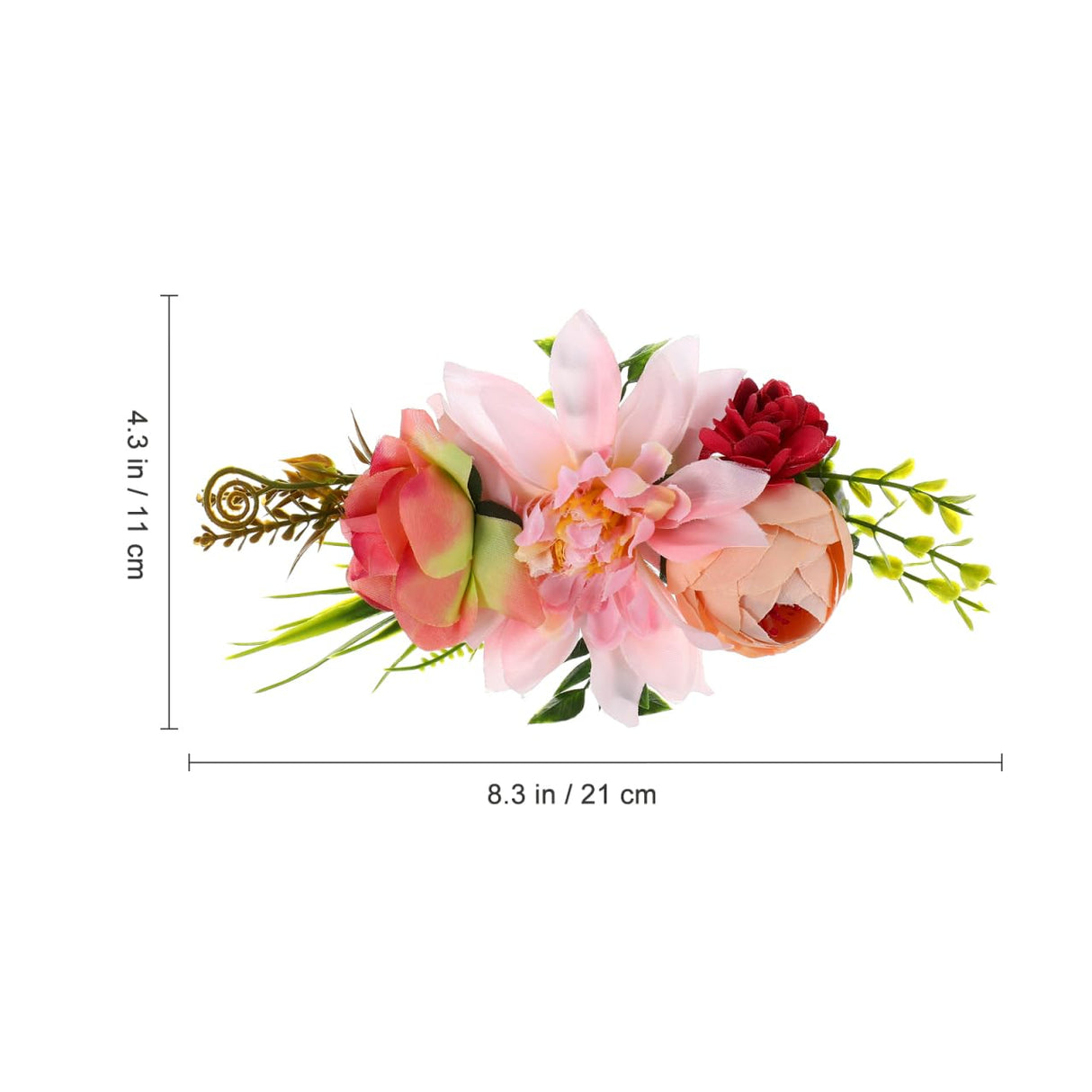 POPETPOP Dog Flower Crown, Dog Tiara Adjustable Pet Flower Headband for Pet Wedding Outfit Vacation Costume Decor