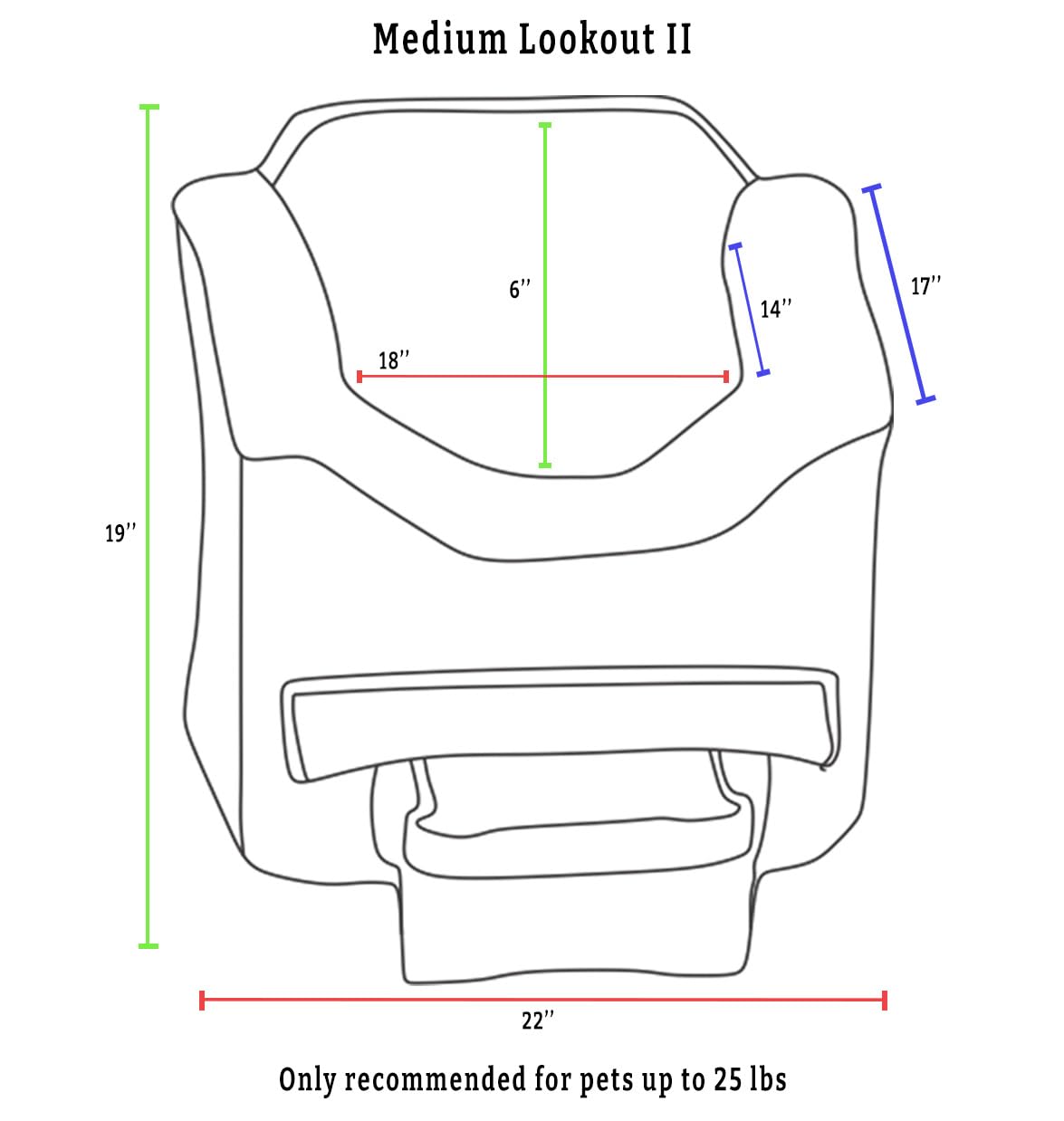 Snoozer Dog Car Seat with Storage Tray: Lookout II Dog Booster Car Seat for Pets up to 25lbs, Helps Alleviate Travel Sickness & Fear for Dogs, Removable Washable Cover – Denim Diamond, Size Medium