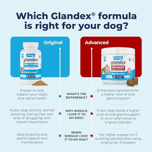 Vetnique Glandex Dog Fiber Supplement Powder for Anal Glands with Pumpkin, Digestive Enzymes & Dog Probiotics for Digestive Health - Vet Recommended - Boot The Scoot (Vegan Salmon, 2.5oz Powder)