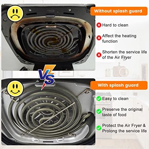 Stainless Steel Splatter Shield for Ninja Foodi AG301, Air Fryer Replacement Parts Accessories Fine Mesh Splatter Screen for Ninja Foodi 5 in1 Indoor Grill Air Fryer AG300,AG300C,AG301C,AG302,AG400