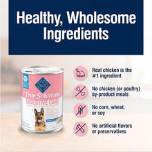 Load image into Gallery viewer, Blue Buffalo True Solutions Digestive Care Wet Dog Food for Adult Dogs, Made with Natural Ingredients, Chicken, 12.5-oz. Cans (12 Count)