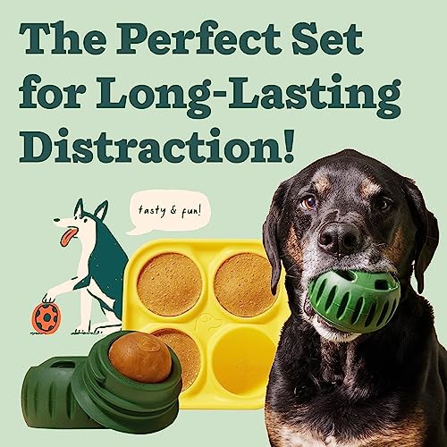 WOOF Pupsicle and Treat Tray - Long-Lasting Interactive Dog Toys for Boredom and Silicone Treat Mold for Dog Treats - Reusable, Dishwasher Safe - Dog Toys For Small Dogs 10-25 lbs