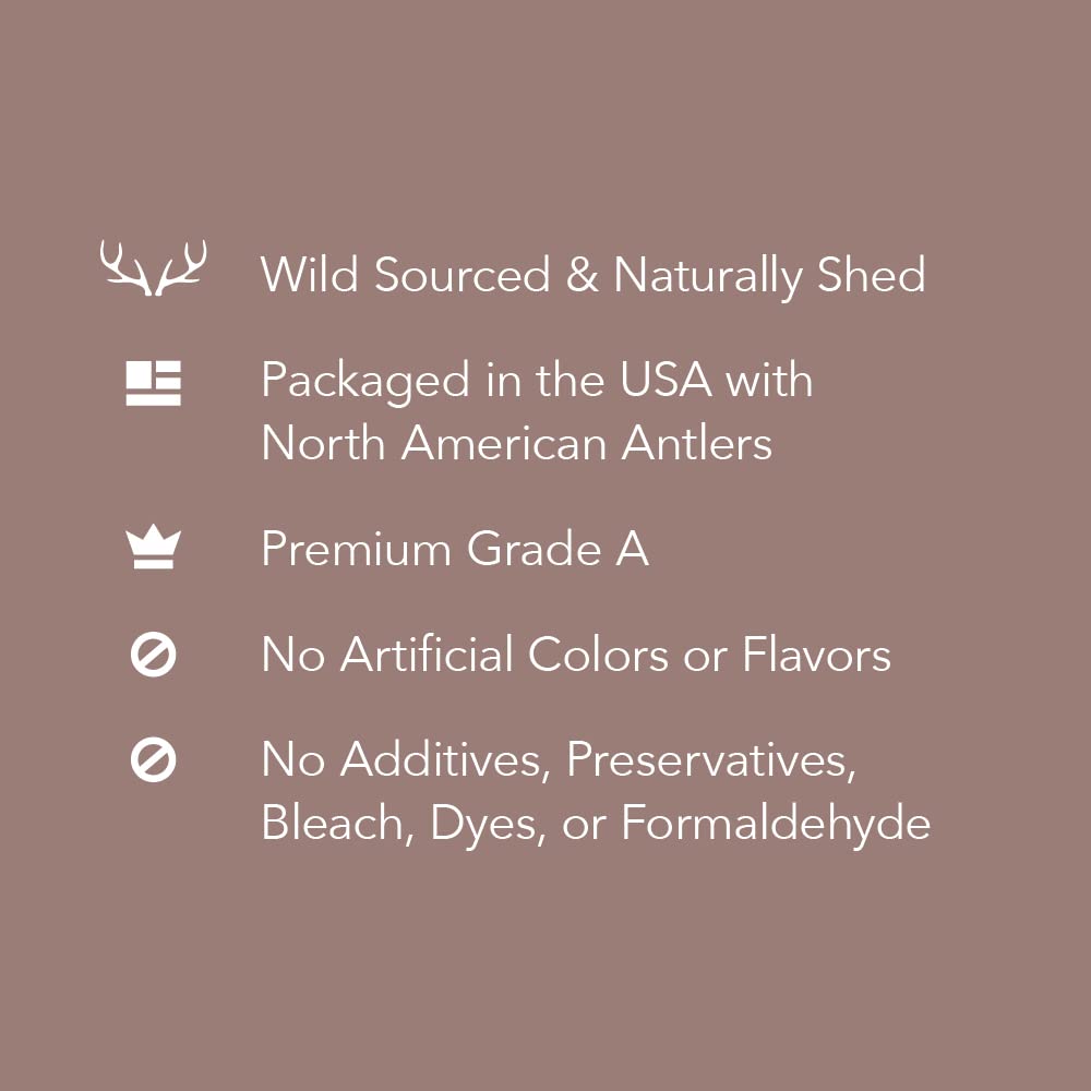 Wag Split Elk Antler, Naturally Shed, Long Lasting for Aggressive Chewers, Large (Best for Dogs 30-45 lbs)