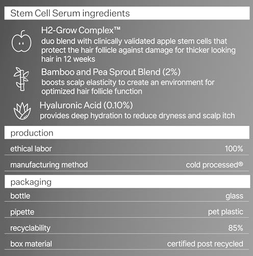 Act+Acre 3-Pack Mini Cold Processed Stem Cell Scalp Serum - Promotes Thicker and Fuller-Looking Hair - Soothes and Hydrates the Scalp - Sulphate and Paraben Free - Aloe Vera for Improved Scalp Health.