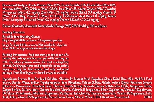 Milk-Bone Original Brushing Chews, 6 Large Daily Dental Dog Treats (Pack of 5) Scrubbing Action Helps Clean Teeth