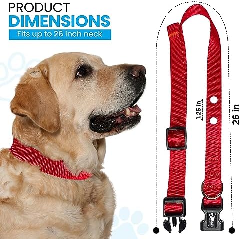 3/4" Nylon Replacement Collar - Shock Collar Replacement Collar, Fence Collar Replacement, Compatible with Pet Safe & Invisible Fence & Fits Most PetSafe Collars (3/4" Black)