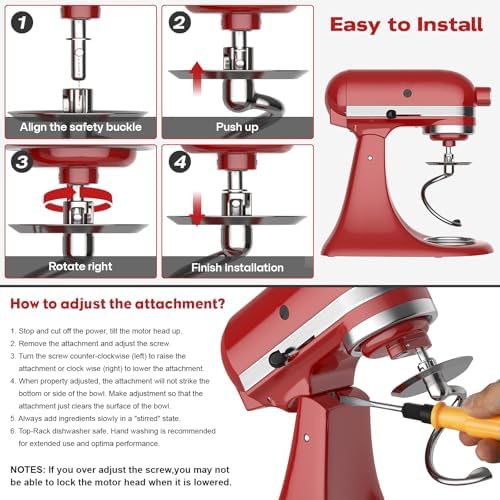 GVODE Stainless Steel Spiral Dough Hook for KitchenAid Stand Mixer, Bread Hook Attachment Fits 4.5-5 QT Mixing Bowl for Tilt-Head Stand Mixers, For KitchenAid Stand Mixer Accessories, Dishwasher Safe