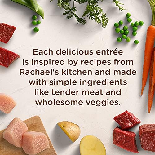 Rachael Ray Nutrish Premium Natural Wet Dog Food with Added Vitamins & Minerals, Hearty Recipes Variety Pack, 8 Ounce Tub (Pack of 12)