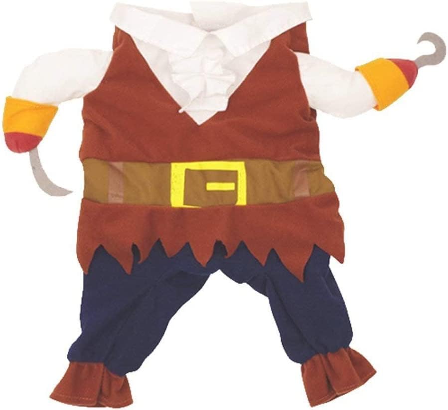 Hotumn Dog Costume - Pirates of The Caribbean Style Halloween Clothes with Pirate Hat - Funny Pet Outfit - Cat & Dog Corsair Costume for Small Dogs - Role Playing Party & Outdoor Walking (Medium)