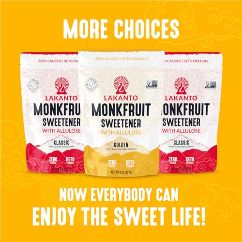 Lakanto Bulk Golden Monk Fruit Sweetener with Allulose - Bulk Raw Cane Sugar Substitute, Baking, Extract, Sugar Replacement (Golden - 20 kg)