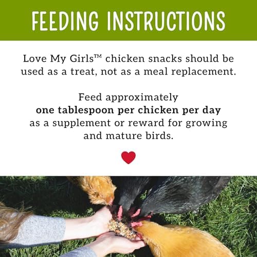 Love My Girls: Chicken Snacks - Fruit & Worms - 5lb Bag - Global Harvest, Gourmet Multi-Grain Treats, Corn-Free, Nutritious & Protein Rich Mealworms