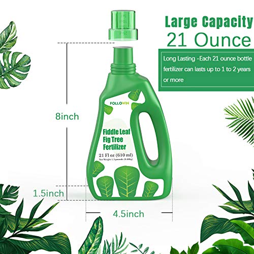 Fiddle Leaf Fig Tree Fertilizer (21 Ounces), House Ficus Plant Food, Figs Fertilizer with NPK Ration of 3-1-2 for Healthy Roots, Stems and Leaves