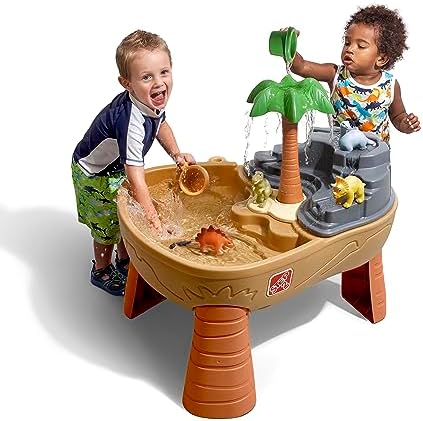Step2 Dino Dig Sand and WaterTable, Kids Activity Sensory Playset, Summer Outdoor Toys, 7 Piece Water Toy Accessories, For Toddlers 2-5 Years Old