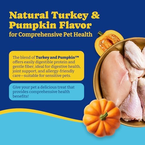 Probiotics for Dogs - 6 Billion CFUs, Dog Probiotics with Prebiotics & Digestive Enzymes for Gut, Immune & Skin Health - Turkey & Pumpkin Flavor, 180 Soft Chews