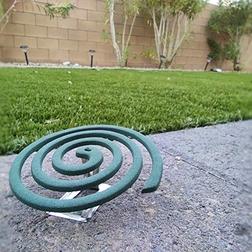 Mosquito Repellent Coils - Plant Based Citronella Scent-Perfect for Outdoor Patios - Each Burns for 5-7 Hours (16 coils & 4 Stands Total)