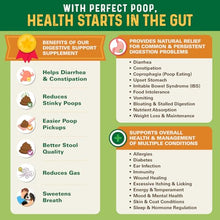 Load image into Gallery viewer, Perfect Poop Digestion & General Health Supplement for Dogs: Fiber, Prebiotics, Probiotics & Enzymes Relieve Digestive Conditions, Optimize Stool, and Improve Health (Cheddar Cheese, 12.8 oz)