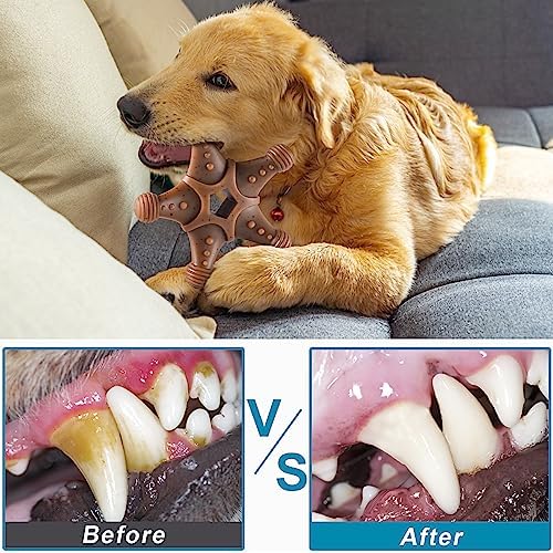 Dog Toys for Aggressive Chewers, Indestructible Toys for Large Dogs, Dog Chew Toys for Large Medium Small Breed, 3 Pack Super Chewer Toys with Tough Nylon, Gift for Dogs