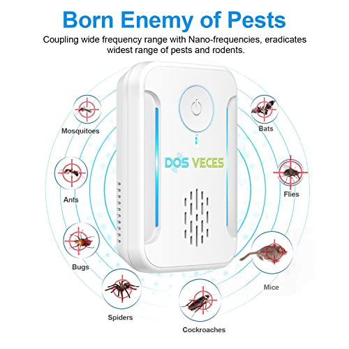 2024 Upgraded Ultrasonic Pest Repeller, Indoor Pest Repellent 6 Packs, Electronic Plug in Pest Control for Roach, Ant, Rodent, Mouse, Bugs, Mosquito, Spider Repellent for House, Garage, Warehouse