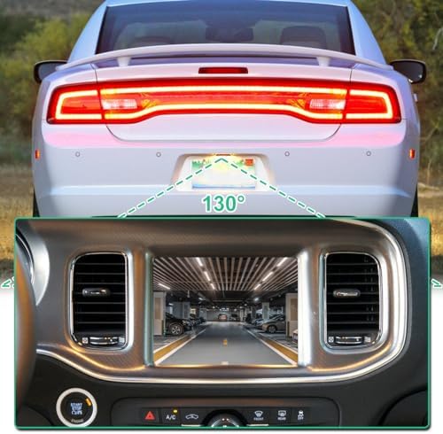 56054058AH Rear View Backup Camera Compatible with 2011-2014 Dodge Charger Chrysler 300 - GreenYi Reversing Park Assist Cam, Replacement for OE# 56054058AD, 56054058AE, 56054058AF