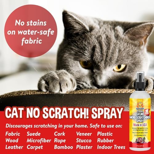 Bodhi Dog No More Scratching! Cat Deterrent Spray - Indoor & Outdoor Repellent with Essential Oils - Prevent Scratch for Furniture - Made in USA (8 oz)